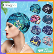 Floral Print Swimming Cap for Long Hair, OUA2916