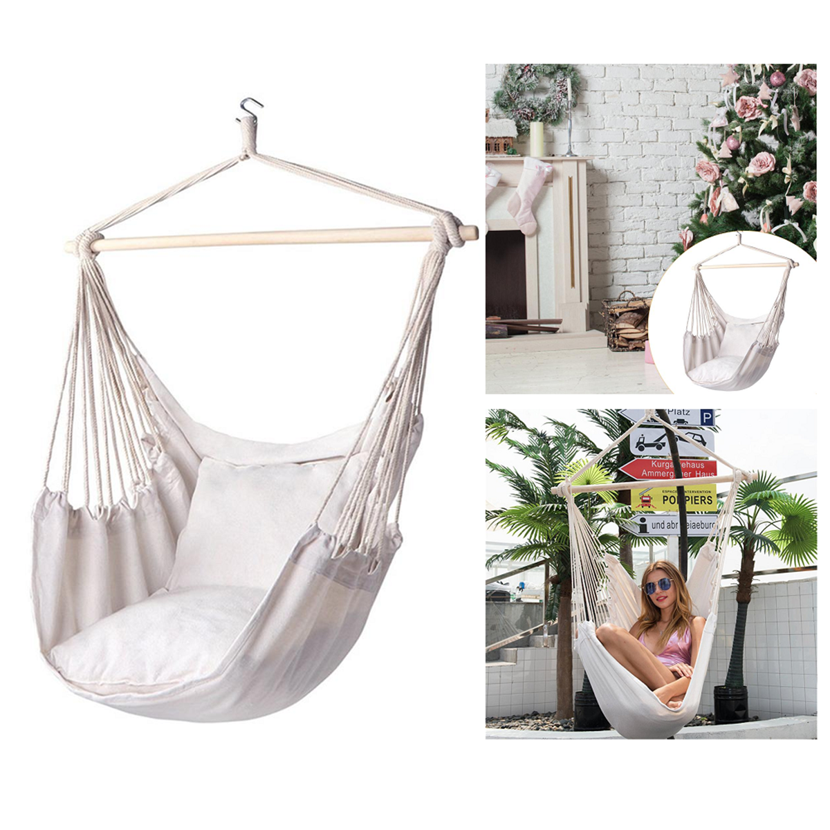 Generic Type A/B/ 100x50cm Hanging Single Hang Chair Air Sky Chair ...