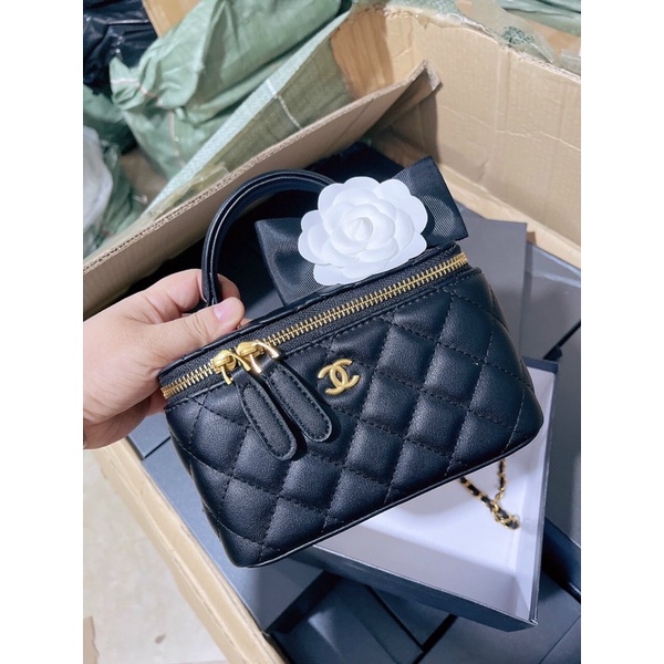 Túi chữ x chần ô size 22cm kèm hộp
