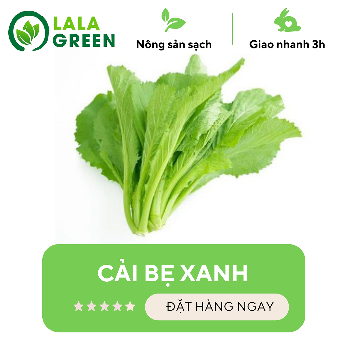 [Chỉ Giao Hcm] CảI Bẹ Xanh (Vietgap/Sạch) - 1Kg