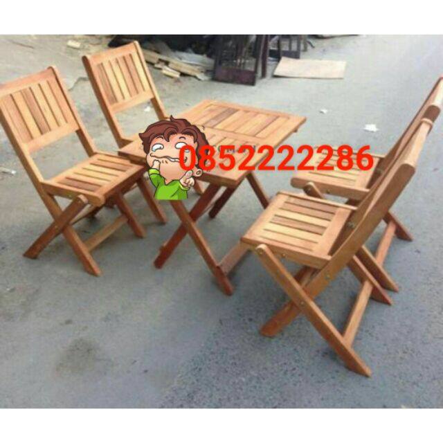 Bộ bàn ghế cafe lùn ngoài trời