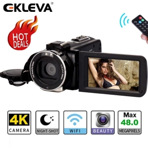 ภาพหน้าปกสินค้าEKLEVAกล้องวิดีโอกล้องวีดีโอ 4K/1080P Ultra HDกล้องดิจิตอลWiFi 48.0MP/30.0MP 3.0 นิ้วหน้าจอสัมผัสIR Night Vision 16X Digital Zoom Recorderกล้องVloggingพร้อมรีโมท ซึ่งคุณอาจชอบสินค้านี้