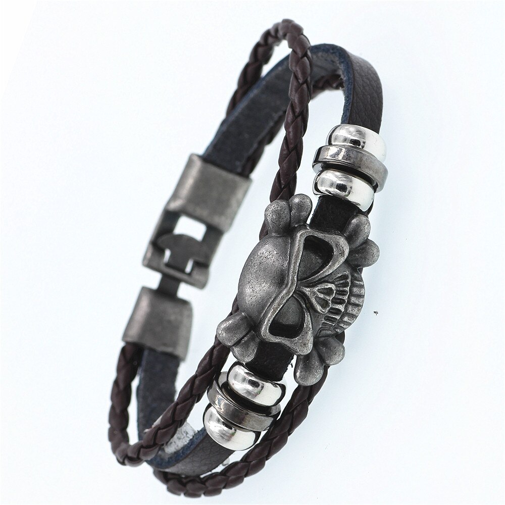 【SALE】 DGW Retro Skull Vòng Đeo Tay trang sức thời trang Vòng Đeo Tay Vòng đeo tay nam Vòng Đeo Tay Cho Phụ Nữ món quà tốt nhất Pulsera