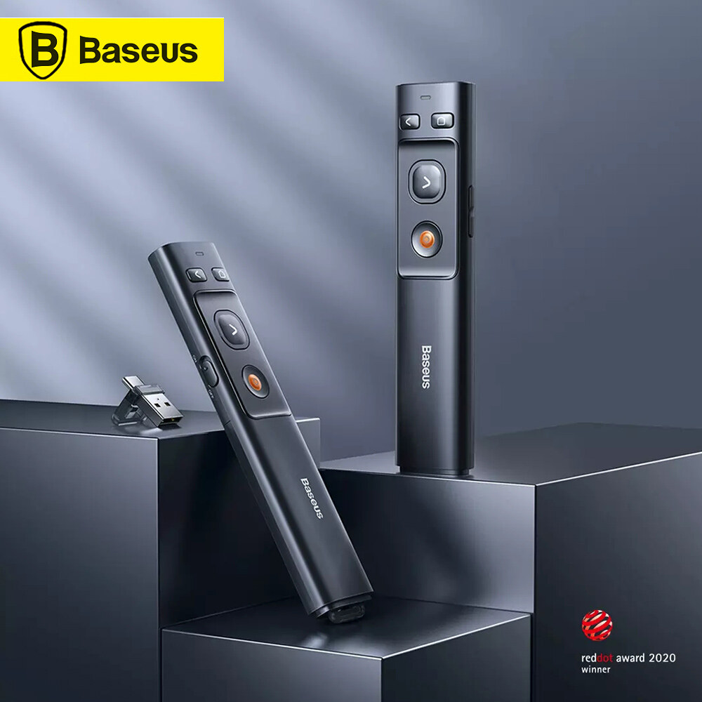 Xiaomi Youpin Baseus Thuyết Trình Laser Không Dây Bộ Điều Khiển Từ Xa 2.4GHz Dành Cho Máy Chiếu Mac Win Bút Trình Bày Powerpoint PPT