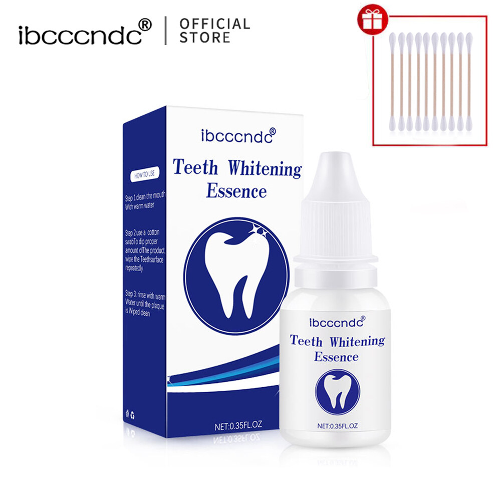 ibcccndc 10ml Teeth Whitening Essence Tooth Brighten Liquid With Cotton