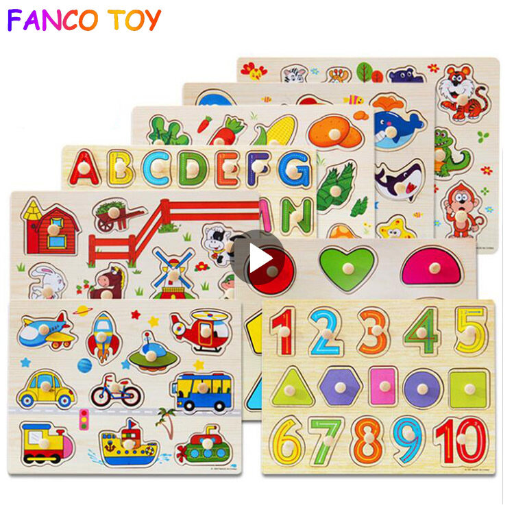 Bảng Tay Cầm Trẻ Em, Bảng Chữ Cái Ghép Hình 3D Và Đồ Chơi Bằng Gỗ Chữ Số Cho Trẻ Em, Ghép Hình Gỗ Động Vật Hoạt Hình Chập Chững Biết Đi Đồ Chơi Học Tập Giáo Dục Sớm Cho Bé