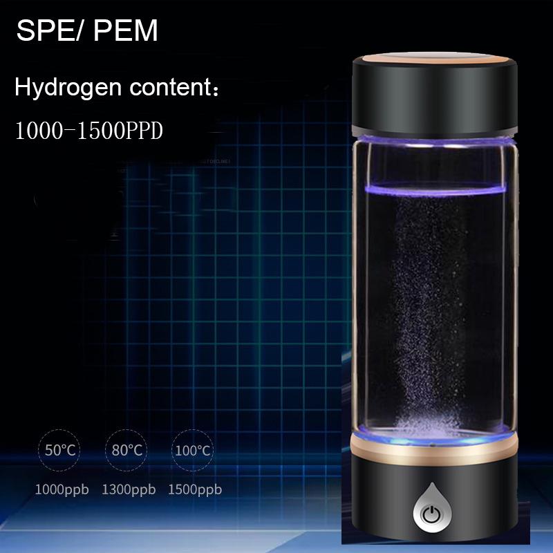 RCYAGO Portable SPE/ PEM Rich Hydrogen Water Generator Electrolysis Energy Hydrogen-rich Antioxidant ORP H2 Water Ionizer PP Healthy Bottle cup ราคา 1,128 บาท*ส่งฟรี