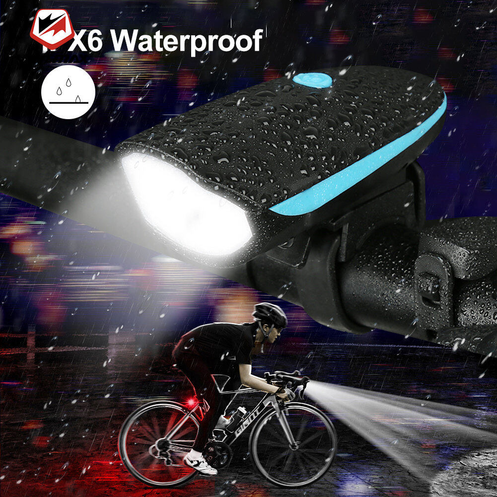 Đèn trước cho xe đạp Winmax với còi xe đạp USB có thể sạc lại cho xe đạp Đèn trước cho xe đạp Đèn pin Đèn pin Chuông điện tử Phụ kiện MTB