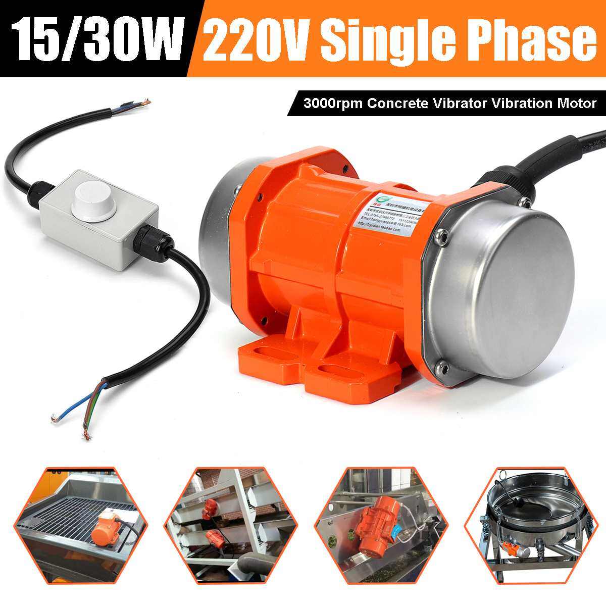 Động cơ điện 110V/220V/380V tốc độ có thể điều chỉnh động cơ rung 30W cho máy cho ăn máy giặt + điều khiển tốc độ động cơ