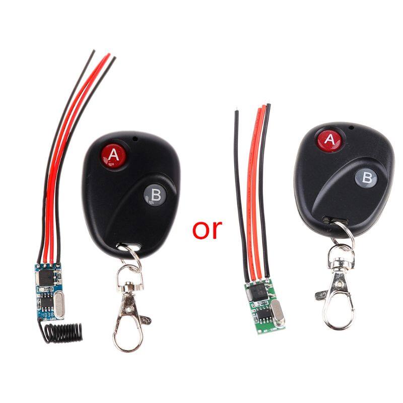 Rơ Le Công Tắc Không Dây Điều Khiển Từ Xa Bộ Điều Khiển Đèn LED Nguồn Mini DC3V 3.7V 5V 6V 7V 9V 12V Hệ Thống Máy Phát Thu Siêu Nhỏ 433MHz