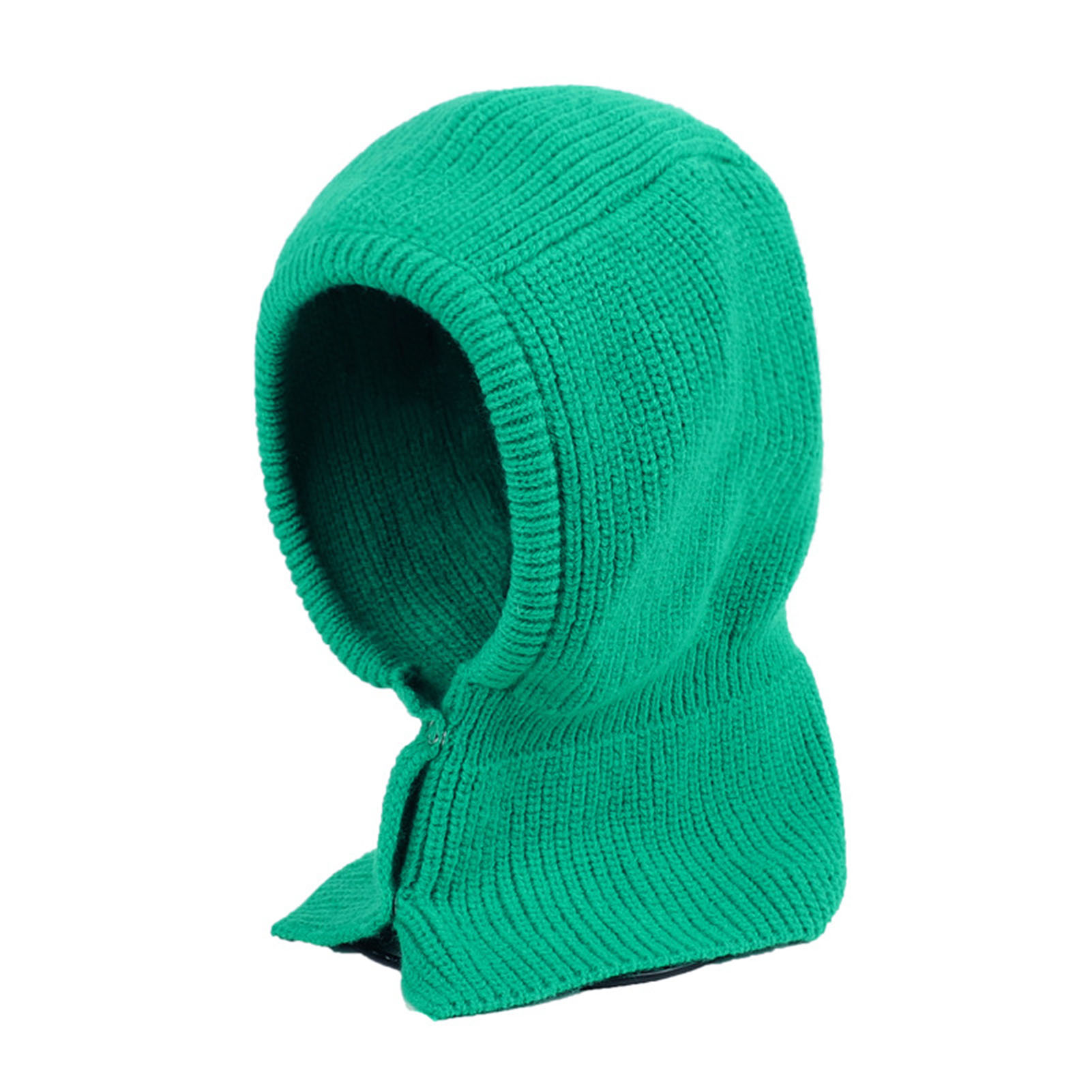 Solid Color Ear Protection Elastic Knitted Scarf Hat Unisex Buttons Knitted Warm Neck Collar Cap Fashion Accessories Chic Neck Collar