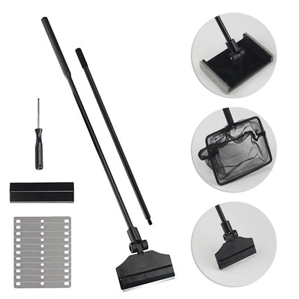 Dụng cụ vệ sinh đa năng 3 trong 1 cho bể cá, tay cầm dài 65Cm dễ thao tác - INTL