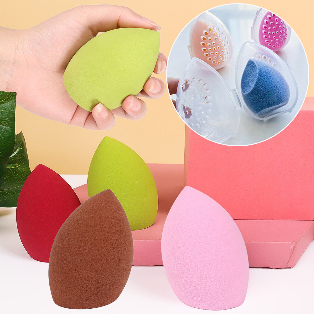4colors mút trang điểm hình giọt nước Dụng Cụ Tán trang điểm mỹ phẩm dặm miếng bọt biển trang điểm đệm Phấn nền miếng bọt biển dụng cụ làm đẹp