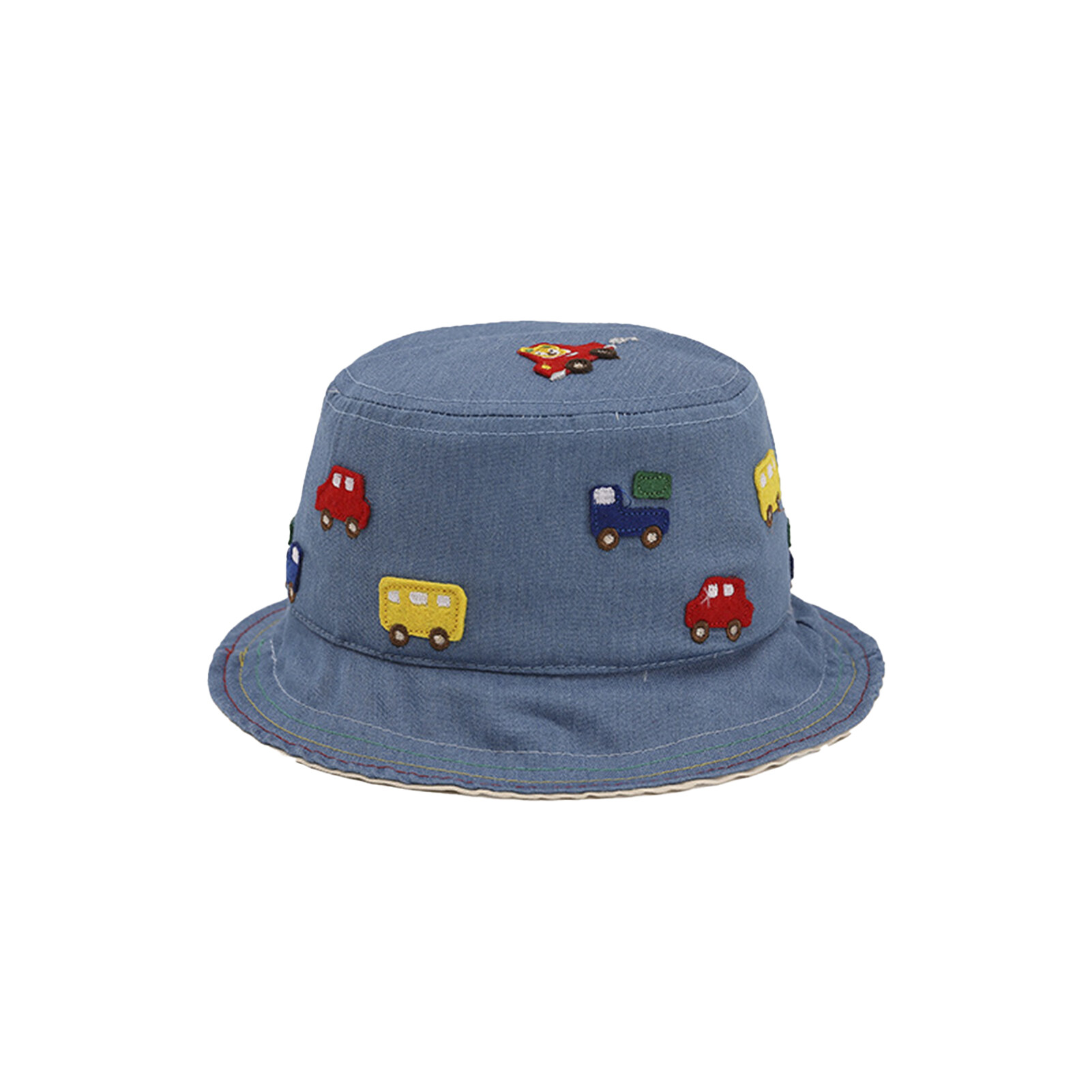 Shemi® COD หมวกชาวประมงรูปแบบรถการ์ตูน Sun ป้องกันผ้าฝ้ายหมวกทรงสูงเบบี้สำหรับเดินทาง
