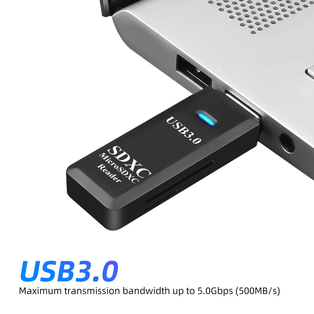 Bộ Đầu Đọc Thẻ Nhớ SDHC 2 Trong 1 USB 3.0 S D/Micro SDXC S D/Micro S D/TF Chuyển Đổi Thẻ Xuyên Flash USB3.0 Công Cụ Chuyển Đổi