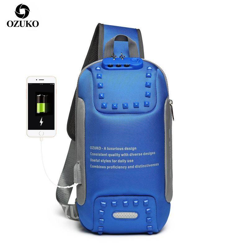OZUKO Túi Dây Đeo Khóa TSA Chống Trộm Hàng Mới Về Túi Đeo Vai Du Lịch Đa Năng, Túi Đeo Chéo Chống Nước Có Cổng Sạc USB