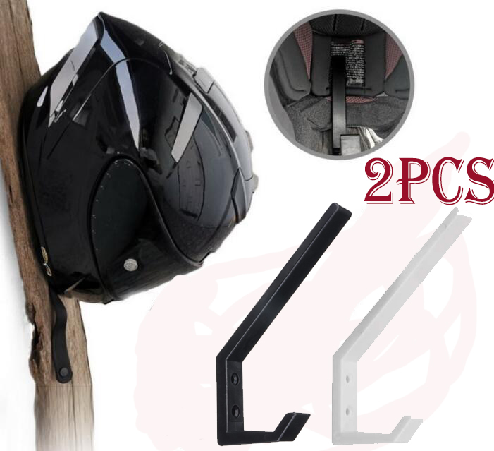Giá treo mũ bảo hiểm xe máy, 2 móc treo tường bằng nhựa abs, có móc treo