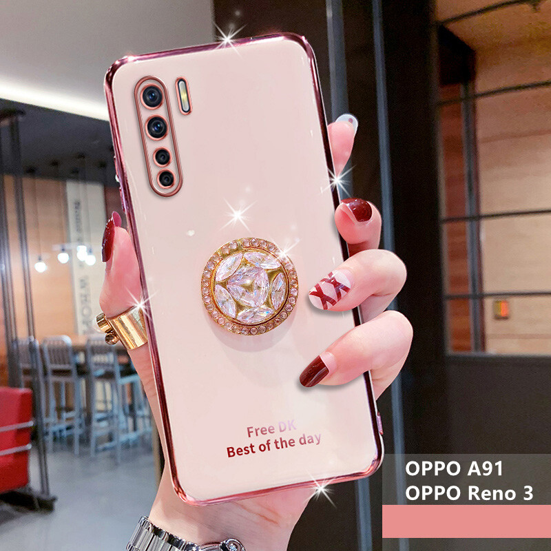 Dành Cho OPPO A91 / OPPO RENO 3 Chữ Mạ Điện Ốp Điện Thoại Cho OPPO A91 / OPPO RENO 3 Vỏ Điện Thoại V