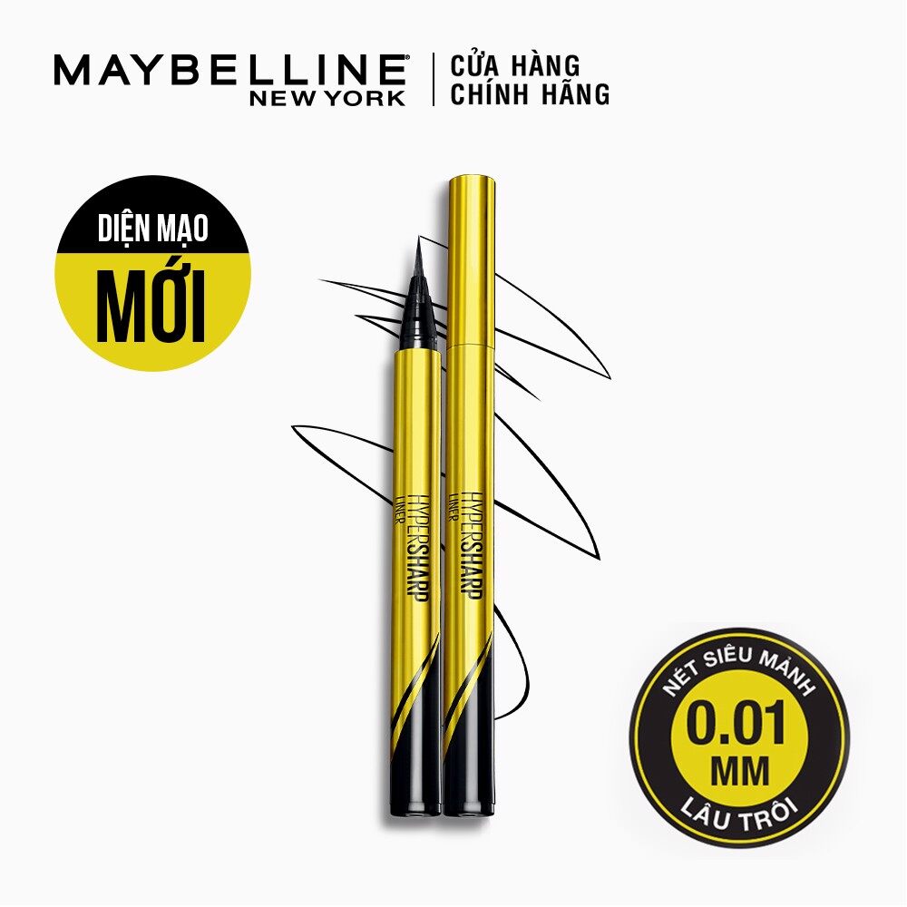 Bút kẻ mắt nước sắc mảnh maybelline màu đen 0.5g