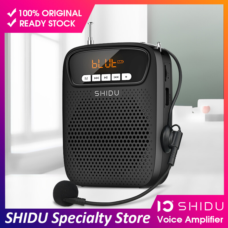 SHIDU 15W Portable Voice Amplifier Wired Microphone FM Radio AUX Audio Recording Bluetooth Speaker For Teachers Instructor S278