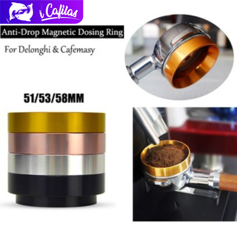 【i Cafilas】[DLBFQ] Coffee Dosing Ring Funnel Replacement Magnetic Anti-drop Handy 51mm 53mm 58mm Brewing Powder Tool Filter Espresso for Portafilters Breville delongh Giselle Lebensstil PerySmith Airbot Imbaco ราคา 106 บาท*ส่งฟรี