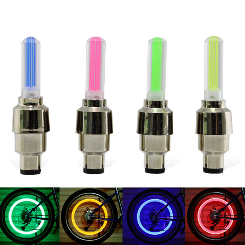 Nắp vòi phun đèn led gắn van xe đạp nắp van av gắn bánh xe đạp leo núi đèn vòi phun khí xe đạp đèn nan hoa xe đạp leo núi