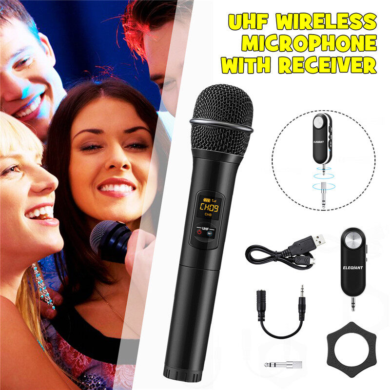 Generic 10 Variable Channels Moving Coil Type UHF Wireless Microphone