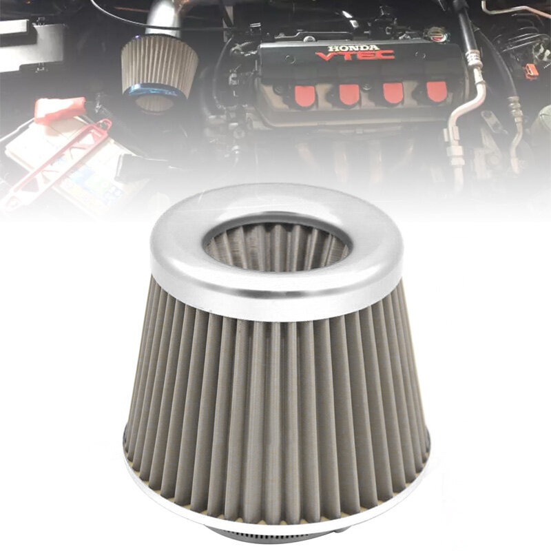 Xe thông dụng ống hút khí bằng thép không gỉ 3inch/76mm công suất nạp dòng chảy cao bộ lọc nạp khí lạnh bộ lọc ống hút khí