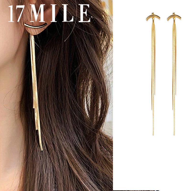 Hoa Tai Dáng Dài Tua Rua Màu Vàng Thời Trang 17 Dặm Cho Nữ Khuyên Tai Không Xỏ Khuyên Ngọc Trai Cổ Điển Wedding Dangle Earrings Bông Tai Đồ Trang Sức Quà Tặng