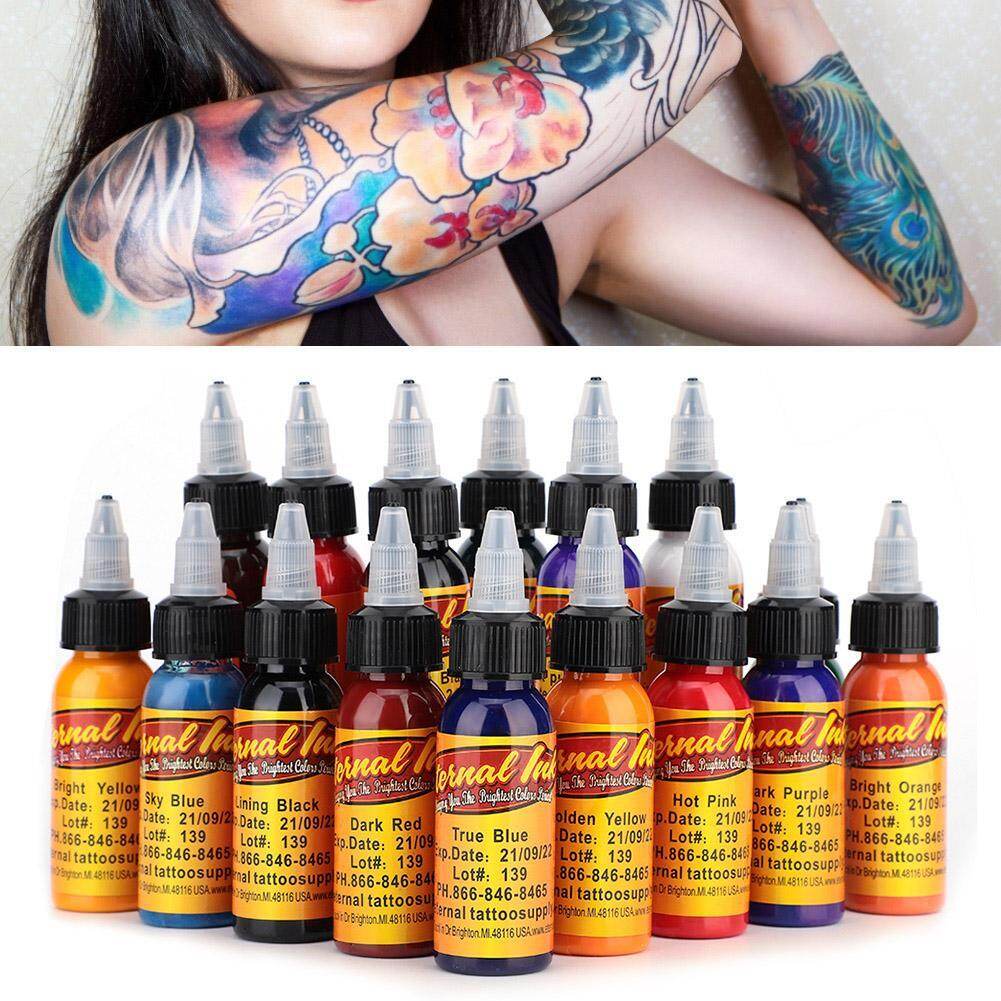 LJJ 16 chai mực xăm màu nghệ thuật chuyên nghiệp dung tích 30ml/chai - INTL