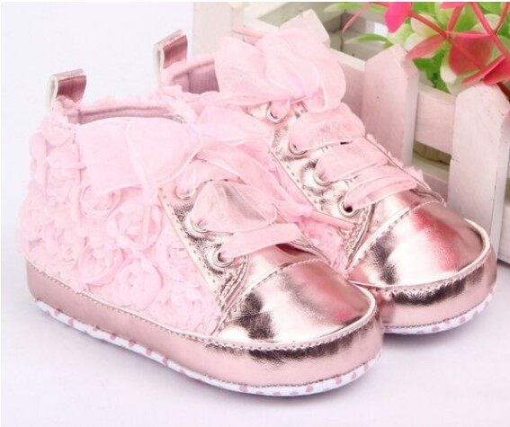 2014 Baby Kid Girl Toddler Non-slip Soft Sole Crib Sneaker Shoes Prewalker Boots