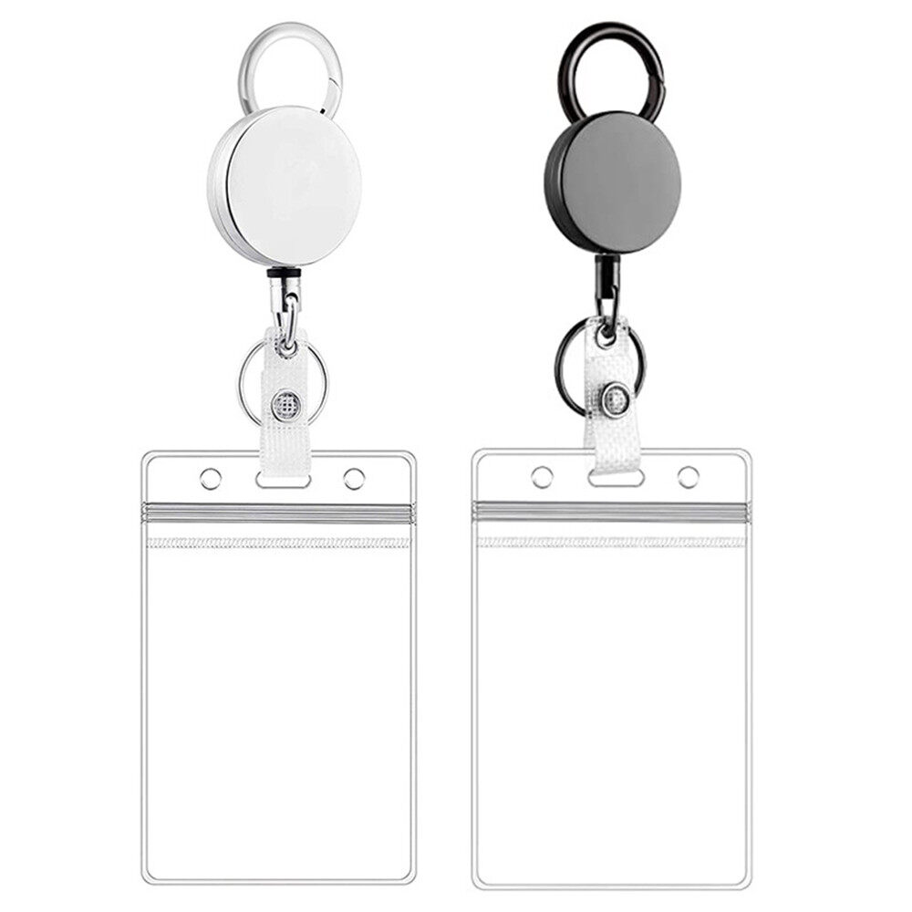 1 cái móc khóa kẹp giữ thẻ id thẻ có thể thu vào