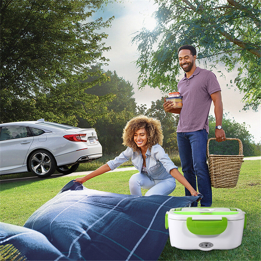 Hộp Đựng Thức Ăn Trưa Có Hâm Nóng Điện Cầm Tay 12V Cho Trẻ Em, Hộp Đựng Thức Ăn Dụng Cụ Hâm Nóng Thực Phẩm Cấp Thực Phẩm Bộ Đồ Ăn 4 Khóa Cho Trẻ Em 100% Chính Hãng