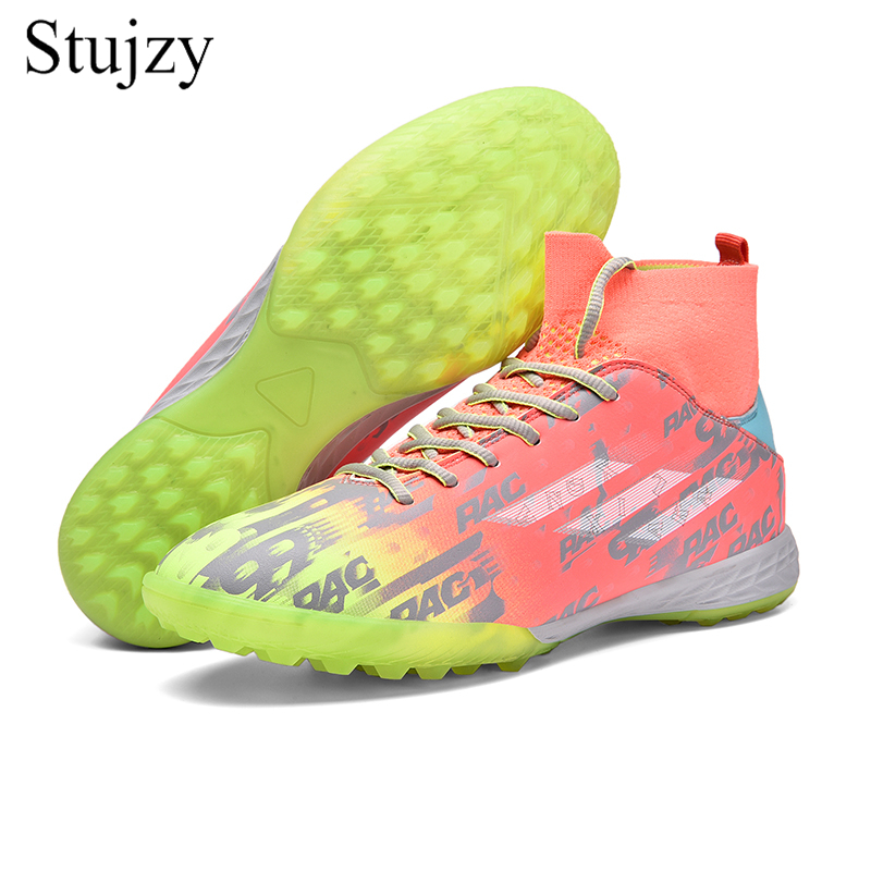 Stujzy cỡ lớn 33-46 Giày bóng đá cho nam Con Trai cao hàng đầu Giày thiếu niên Giày bóng đá cậu bé của Giày bóng đá trong nhà trẻ em Giày tập luyện ngoài trời Sneakers Giày bóng đá