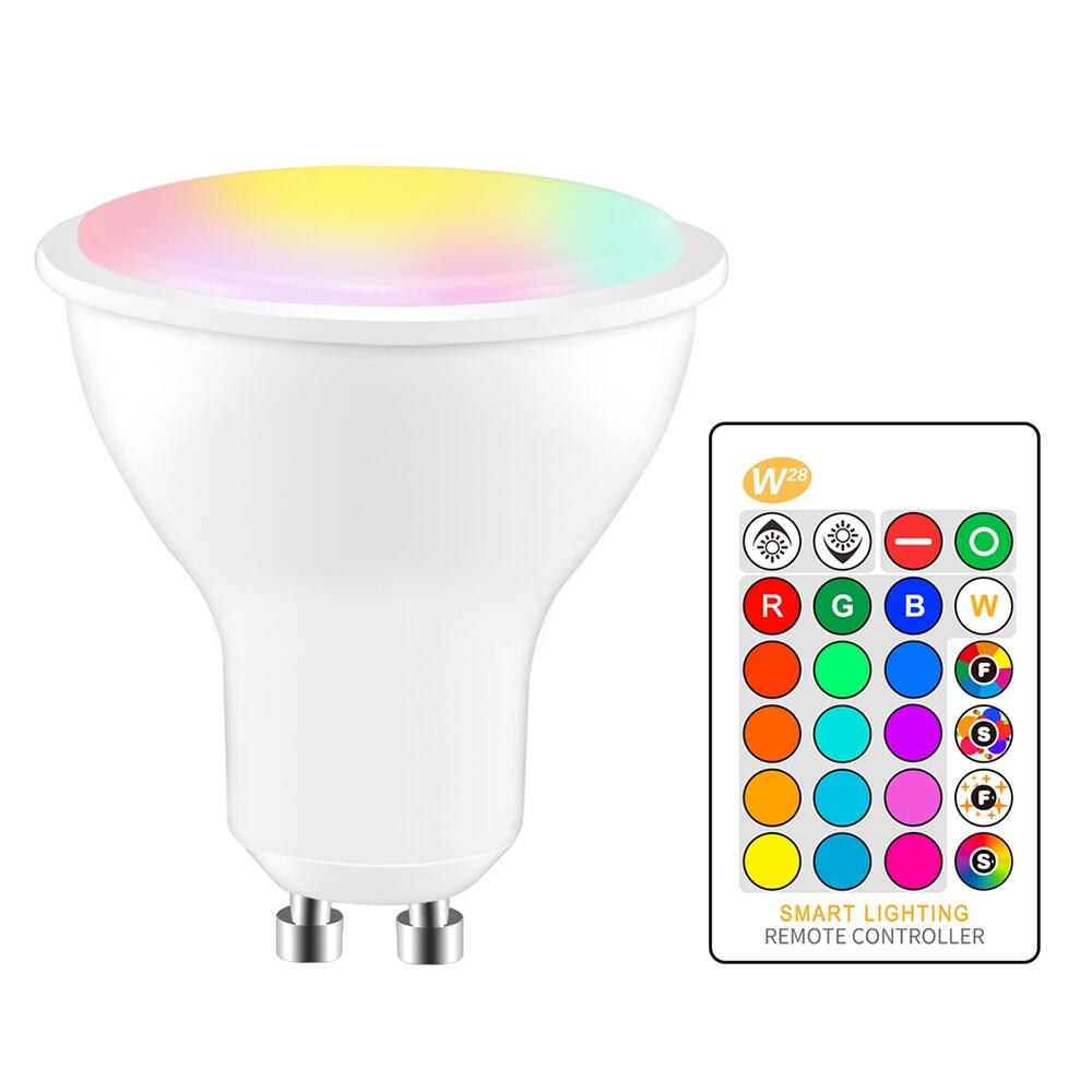 【Worth-Buy】 8W LED có thể chỉnh mờ bóng đèn GU10 rgbwarm trắng đèn LED chiếu điểm đèn LED thông minh chiếu sáng Ac86-265v