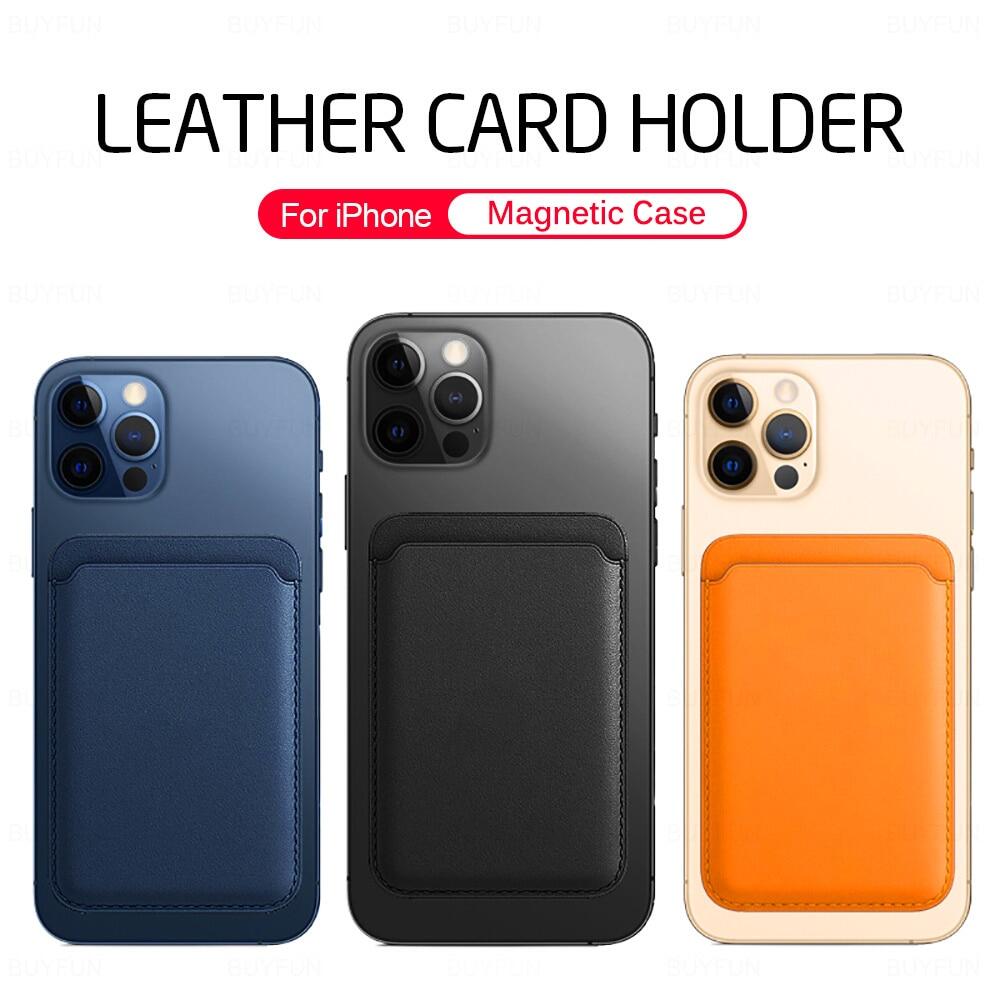 New Wallet Card Solt Bag for IPhone 13 Pro max 12 Pro Max Mini Magsafe Magnetic Card Holder for IPhone12 Mini