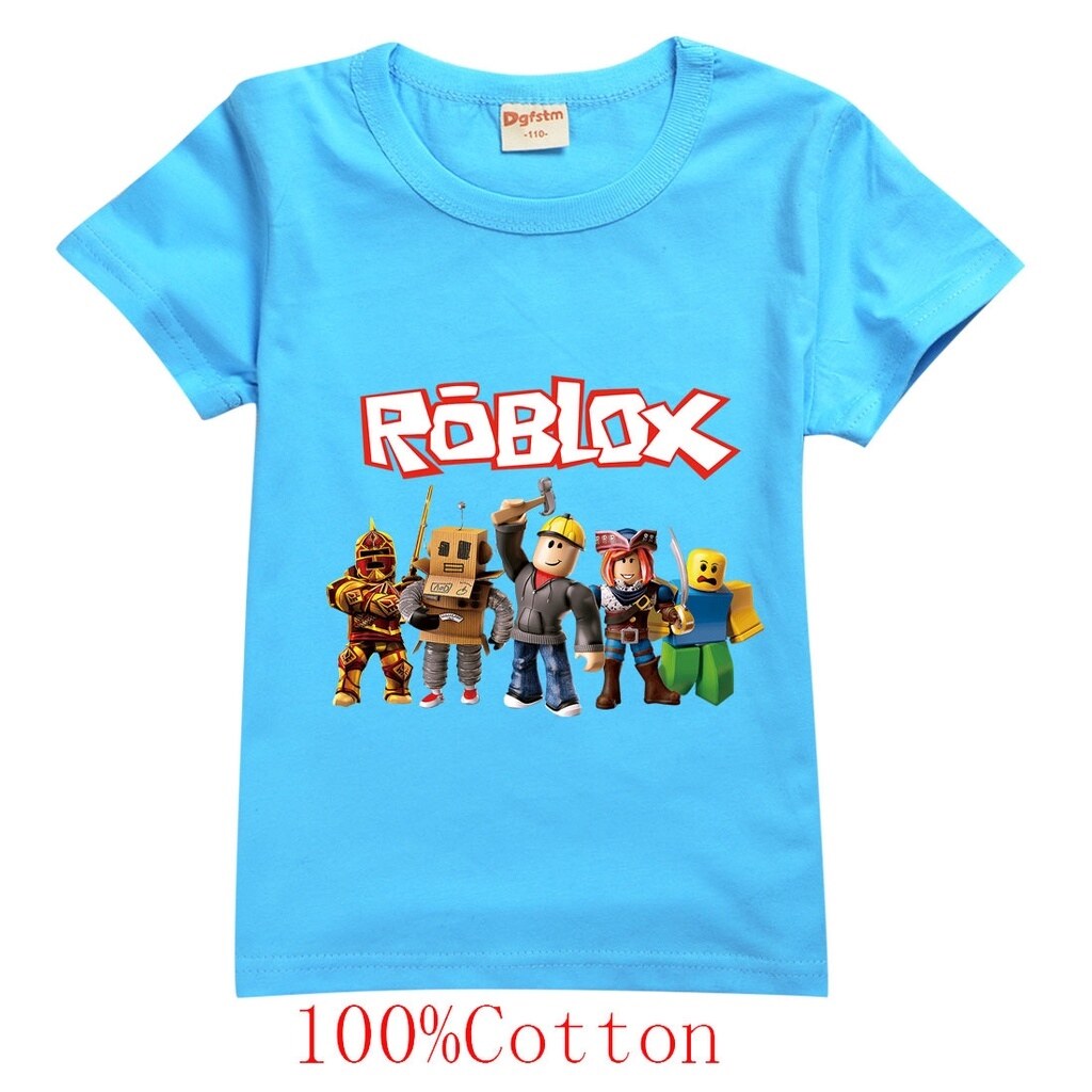 Roblox Children's Short Sleeve T-shirt Cotton Summer Children Clothing  Cartoon Cute Casual T-shirt Boys And Girls Sweatshirt - Animation  Derivatives/peripheral Products - AliExpress