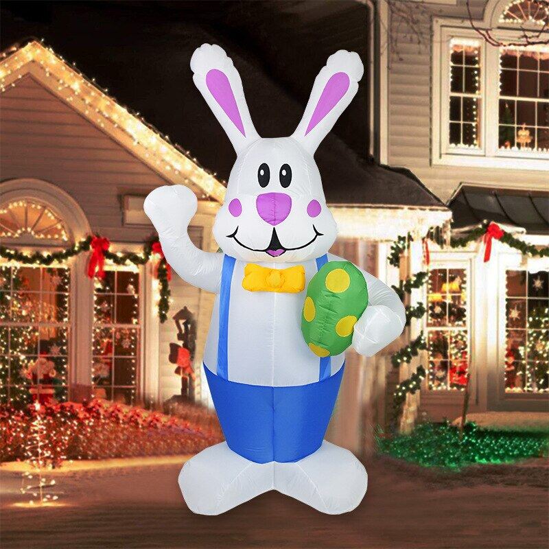 Trang trí lễ phục sinh Inflatable Bunny Trứng phục sinh với đèn LED dễ