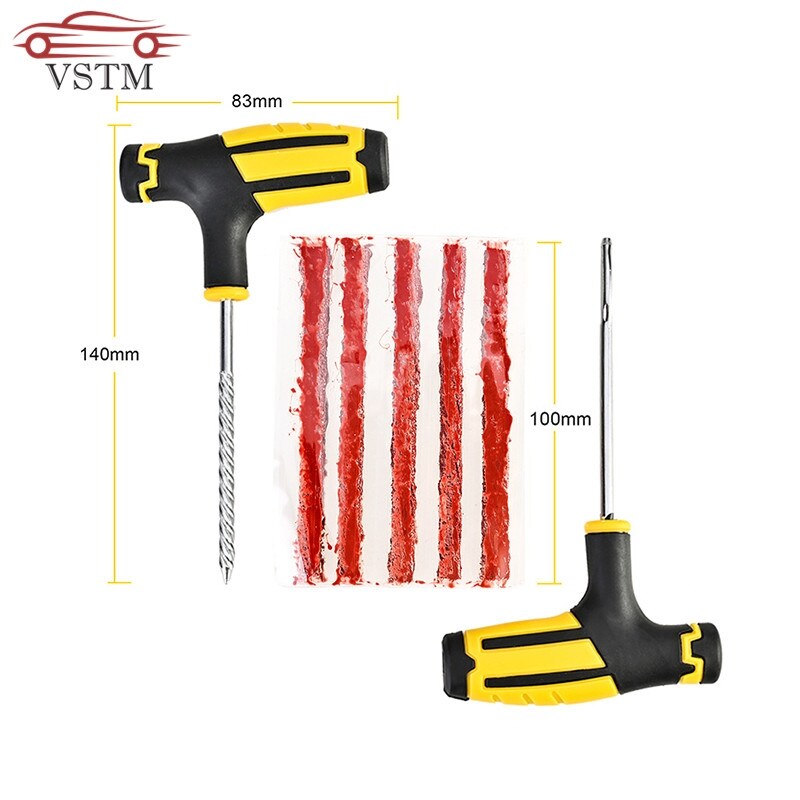 【hot】 2021 The Newest Car Tire Repair Tool Tire Repair Kit Studding Tool Set Auto Bike Tubeless Tire Tyre Puncture Plug Garage Tools