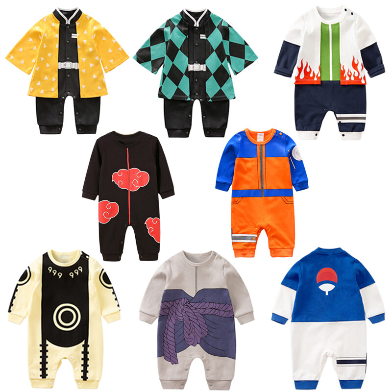  Quần Áo Trẻ Em Trang Phục Anime Naruto Uchiha Sasuke Áo Liền Quần Hóa Trang Diệt Quỷ Cho Bé Sơ Sinh Áo Liền Quần Dài Tay Cho Trẻ Em 