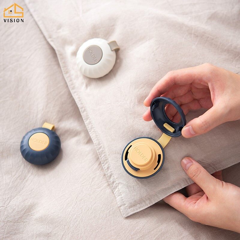 Vision 4 Cái Tấm Ga Trải Giường Quilt Clips Nệm Chủ Fastener Grip Clips Treo Dây Đai Chống Di Chuyển Duvet Fastener Khóa Fixer Với Unlocker Cho Comforter Chăn Ga Trải Giường