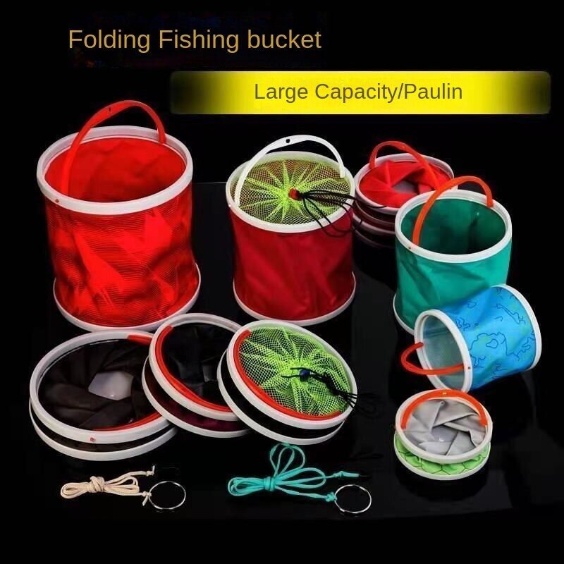 Xô câu cá xô gấp xô đựng cá rửa xe xô đa năng tiện lợi thùng để xe ô tô xô đựng cá