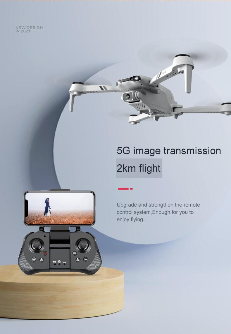 ลองดูภาพสินค้า 2021 NEW F10 Drone GPS 4K 5G WiFi Live Video FPV Qtor Flight 25 Minutes RC Distance 2000m Drone HD Wide-Angle Dual Camera with Storage Bag
