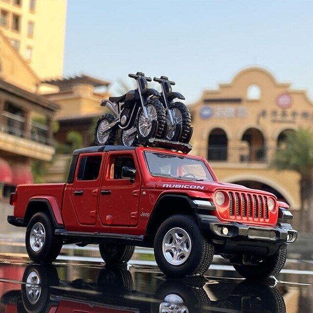 1:32 jeep wrangler, mô hình xe bán tải hợp kim kiểu đấu sĩ xe kim loại đúc, mô hình đồ chơi xe hơi bộ sưu tập mô phỏng cao quà tặng trẻ em