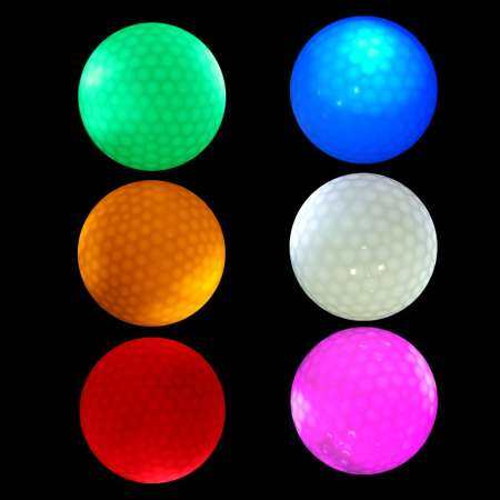 Dovewill Glow-in-Dark LED Golf Ball - Official Size (6 pack)