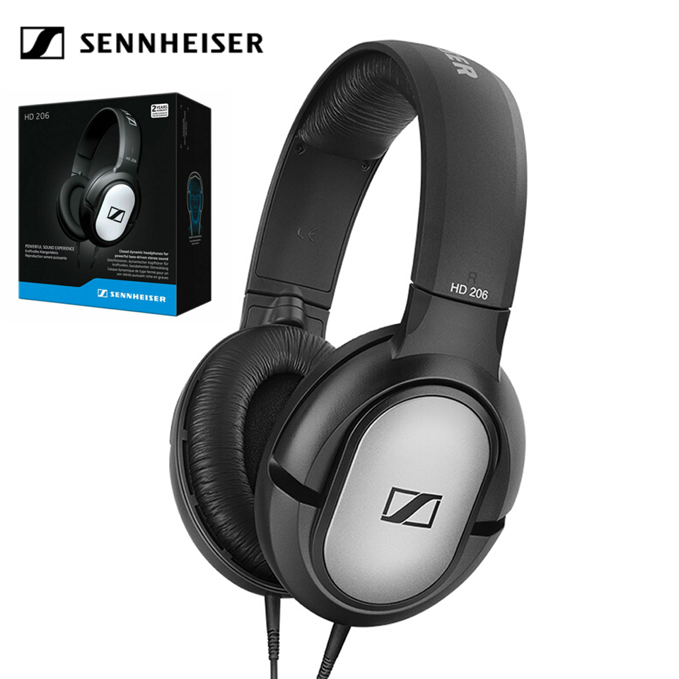 Tai nghe có dây chính hãng cho sennheiser hd206 3.5mm cách ly tiếng ồn tai nghe tai nghe thể thao âm thanh nổi âm bass sâu đối với iphone android