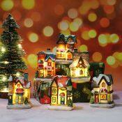 Christmas Light House Merry Christmas Decorations For Home Xmas Gifts Christmas Ornaments New Year 2022