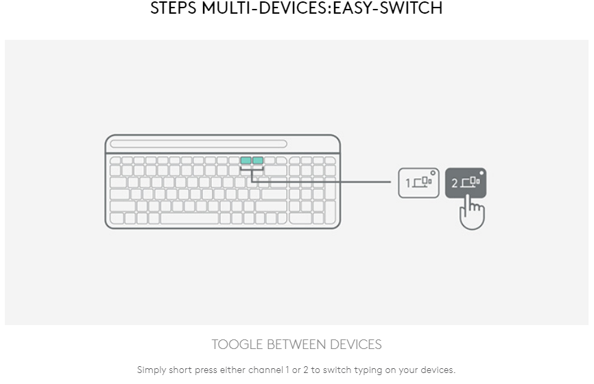 Logitech K580 Slim Multi-Device Bluetooth Wireless Keyboard with