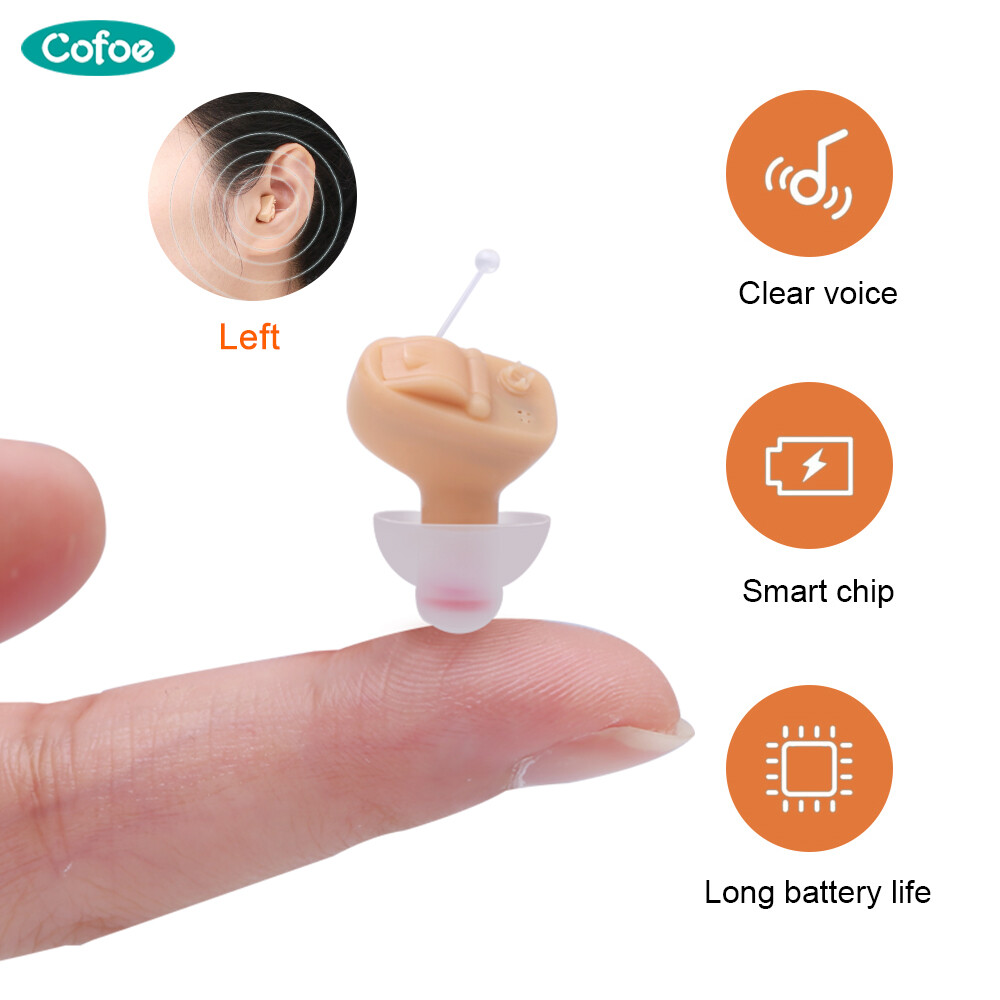 100% Original Cofoe Left Hearing Aid Hear Clearly Mini Portable BTE Behind the Ear Aids Device for Loss of Hearing Sound Booster Piece Voice Amplifier Gift for Elders Elderly Adults & Children ราคา 1,461 บาท*ส่งฟรี