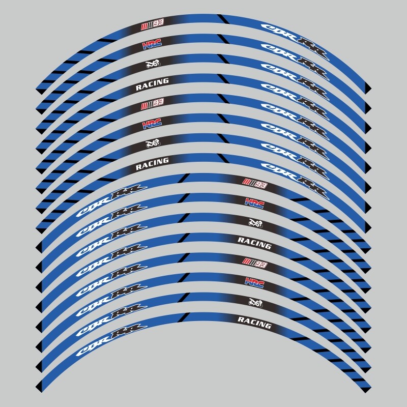 16 Miếng Dán Lốp Xe Máy Xe Đạp Miếng Dán Vành Xe Phản Quang Dành Cho Honda CBR600 CBR650 CBR1000RR